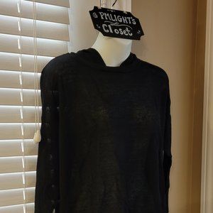 Lauren Ralph Lauren Black Hoodie New Long Sleeve Layers XS